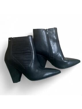 Simply Vera Wang Gadwall Black 3" High Heels Ankle Boots Booties Sz 6.5 73277